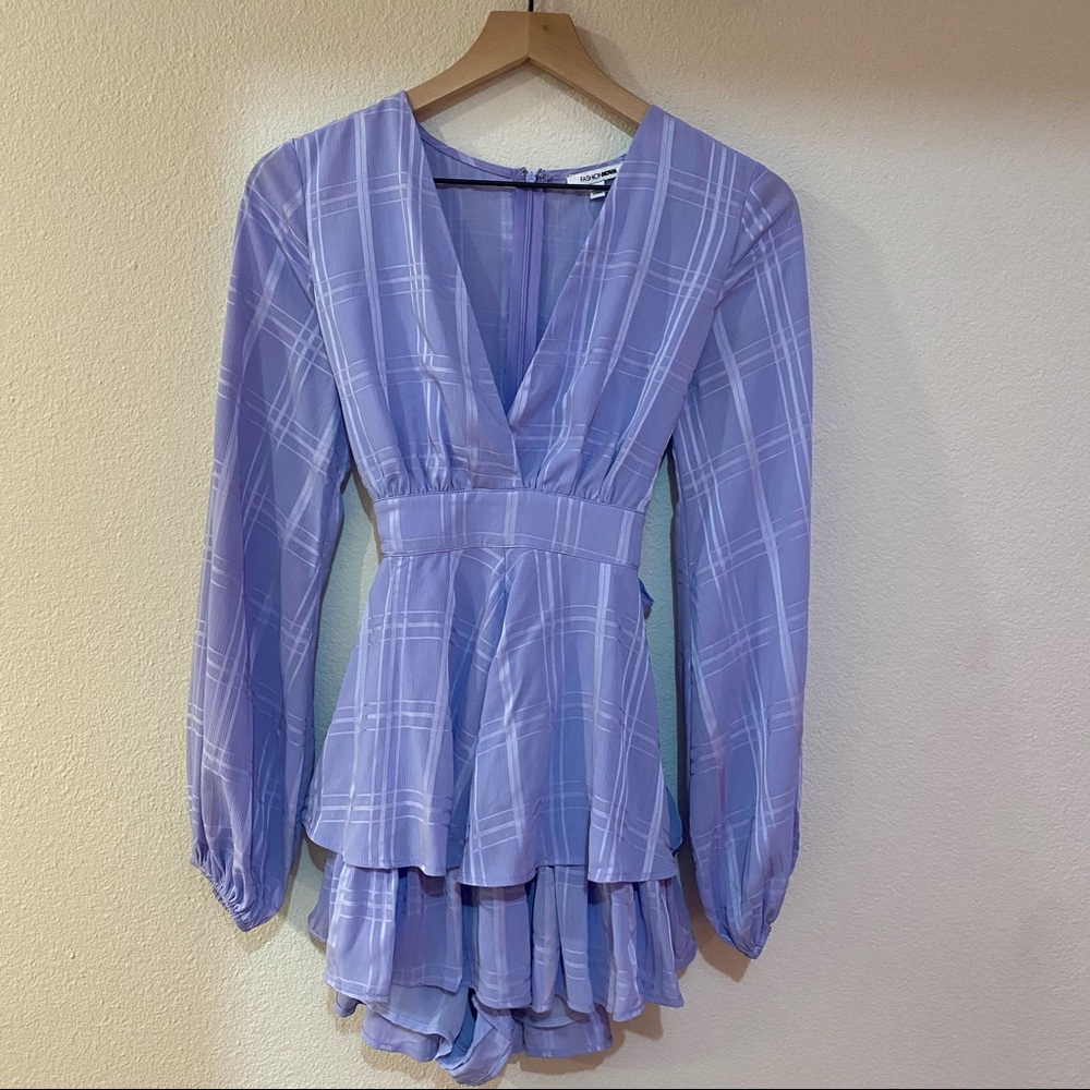 Fashion Nova Blue Playsuit/Romper